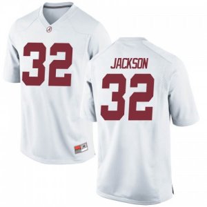 Men's Alabama Crimson Tide #32 Jalen Jackson White Game NCAA College Football Jersey 2403ULLE8